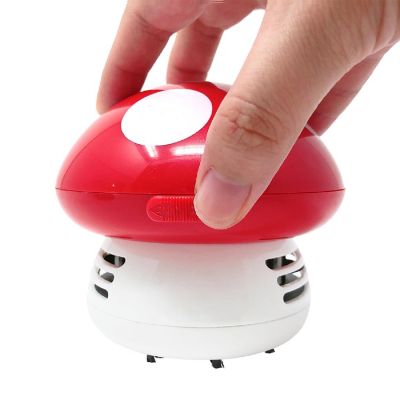 Wrapables Cute Portable Mini Vacuum Cleaner for Home and Office, Mushroom Image 1