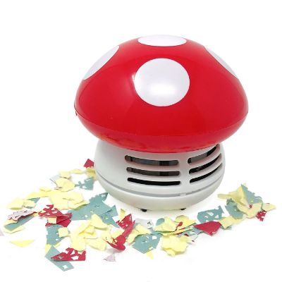Wrapables Cute Portable Mini Vacuum Cleaner for Home and Office, Mushroom Image 3