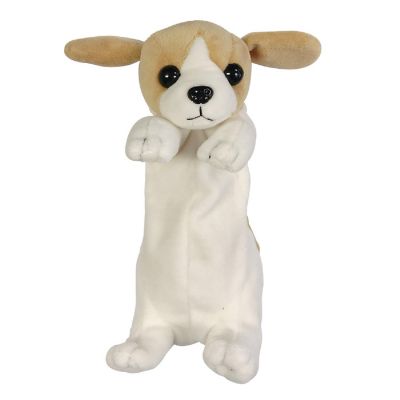 Wrapables Cute Puppy Pouch Plush Pencil Case, Beagle Image 1