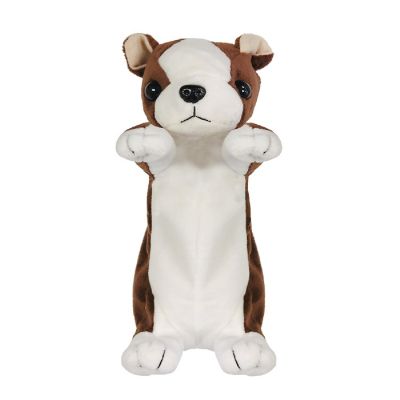Wrapables Cute Puppy Pouch Plush Pencil Case, Boxer Image 1