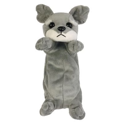 Wrapables Cute Puppy Pouch Plush Pencil Case, Schnauzer Image 1