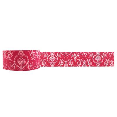Wrapables Damask Washi Masking Tape, Royal Red Image 1