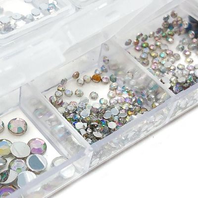 Wrapables Dazzling Nail Art Rhinestones Nail Manicure with Plastic Case, Elegance Image 2