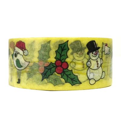 Wrapables Decorative 10M x 20mm Washi Masking Tape, Holiday Cheer Image 1
