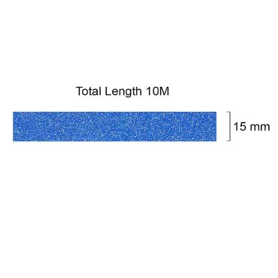 Wrapables Decorative Glitter Washi Masking Tape, Bright Blue Image 3