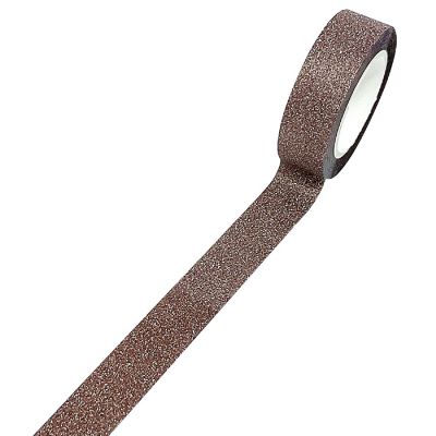 Wrapables Decorative Glitter Washi Masking Tape, Chocolate Image 1