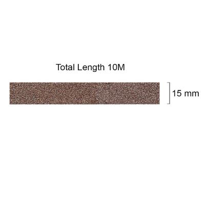 Wrapables Decorative Glitter Washi Masking Tape, Chocolate Image 3