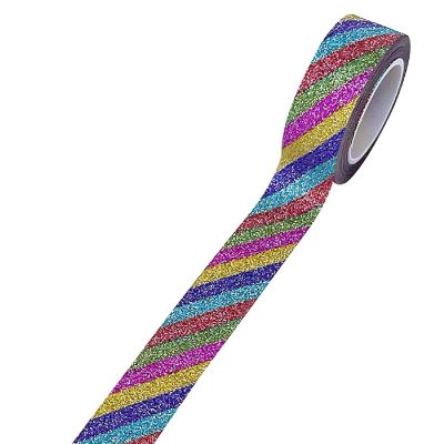 Wrapables Decorative Glitter Washi Masking Tape, Multicolor Image 1