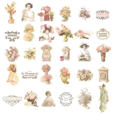 Wrapables Decorative Scrapbooking Washi Stickers (60 pcs), Aristocrats Image 1