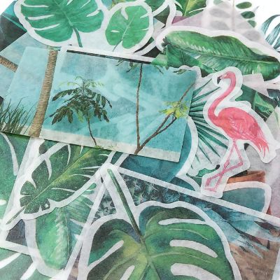 Wrapables Decorative Scrapbooking Washi Stickers (60 pcs), Fern Leaves Image 2