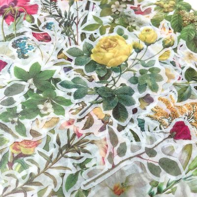 Wrapables Decorative Scrapbooking Washi Stickers (60 pcs), Floral Image 2