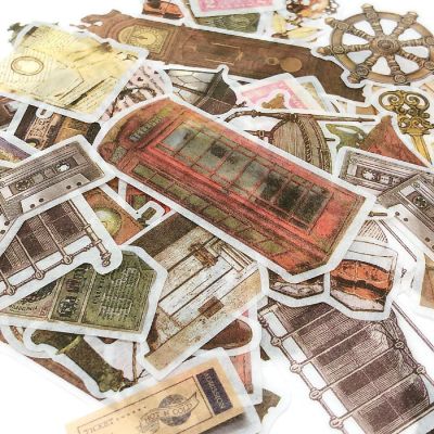 Wrapables Decorative Scrapbooking Washi Stickers (60 pcs), Vintage Image 3
