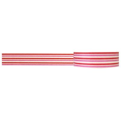 Wrapables Decorative Washi Masking Tape, Blush Stripes Image 1