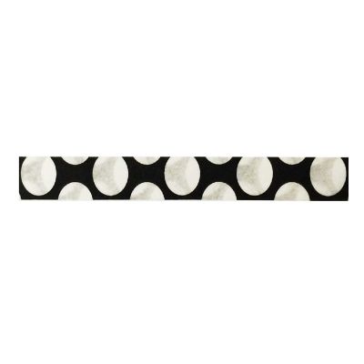 Wrapables Decorative Washi Masking Tape, Extra Large Black Dots Image 1