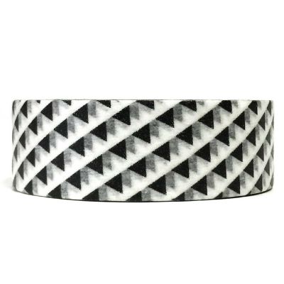 Wrapables Decorative Washi Masking Tape, Floating Trianges Black Image 1