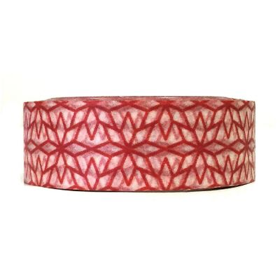 Wrapables Decorative Washi Masking Tape, Geo Poinsettia Image 1