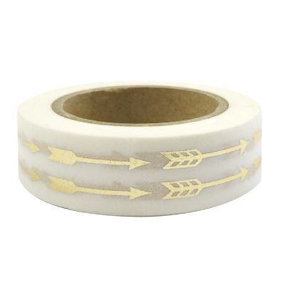 Wrapables Decorative Washi Masking Tape, Gilded Arrows Image 1