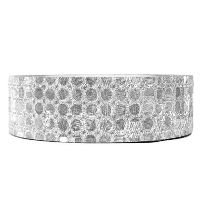 Wrapables Decorative Washi Masking Tape, Glitz Silver Dots Image 1