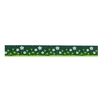 Wrapables Decorative Washi Masking Tape, Green Flowers Image 1