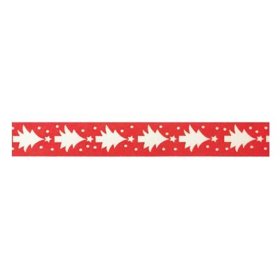 Wrapables Decorative Washi Masking Tape, Holiday Tree Red Image 1