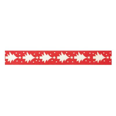 Wrapables Decorative Washi Masking Tape, Holiday Tree Red Image 1