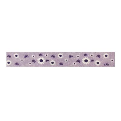 Wrapables Decorative Washi Masking Tape, Lavender Bows and Daisies Image 1