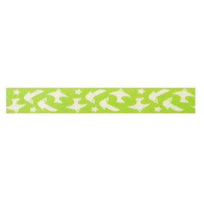 Wrapables Decorative Washi Masking Tape, Lime Dove and Star Image 1