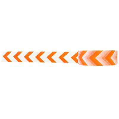 Wrapables Decorative Washi Masking Tape, Orange Dart Image 1