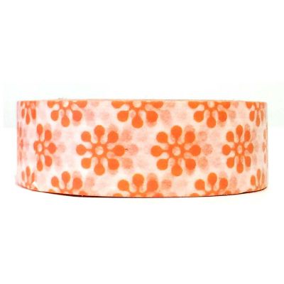 Wrapables Decorative Washi Masking Tape, Orange Space Jellies Image 1