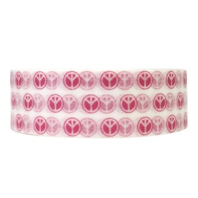 Wrapables Decorative Washi Masking Tape, Peace Red Image 1