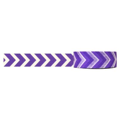 Wrapables Decorative Washi Masking Tape, Purple Arrow Image 1
