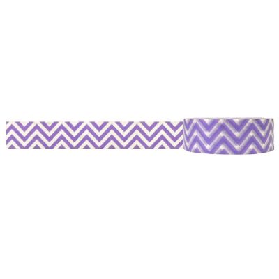Wrapables Decorative Washi Masking Tape, Purple Tread Image 1
