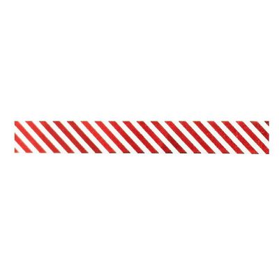 Wrapables Decorative Washi Masking Tape, Shiny Red Stripes Image 1