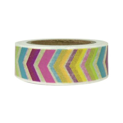 Wrapables Decorative Washi Masking Tape, This Way Rainbow Image 1