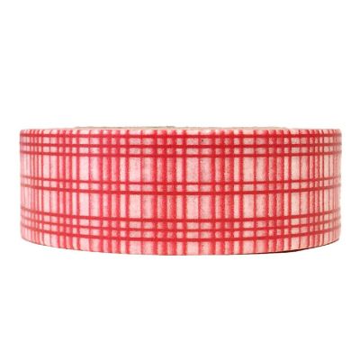 Wrapables Decorative Washi Masking Tape, Twead Red Image 1
