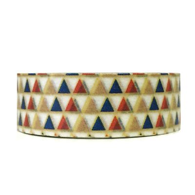 Wrapables Decorative Washi Masking Tape, Warm Triangles Image 1