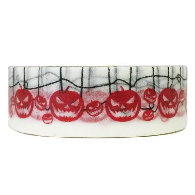 Wrapables Decorative Washi Masking Tape, Wicked Pumpkins Image 1