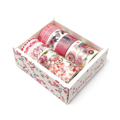 Wrapables Decorative Washi Tape Box Set (10 Rolls), Romantic Pink Image 1
