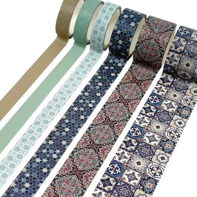 Wrapables Decorative Washi Tape Box Set (12 Rolls), Mosaic Image 3