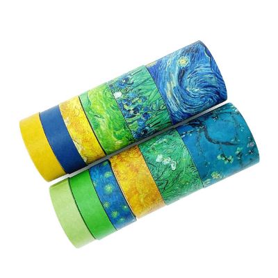 Wrapables Decorative Washi Tape Box Set (12 Rolls), Van Gogh Image 2