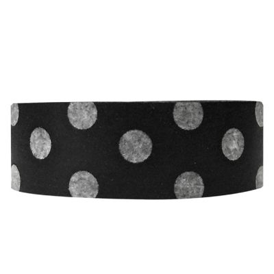 Wrapables Dotted Washi Masking Tape, Large Black Dots Image 1