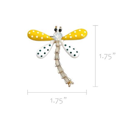 Wrapables Dragonfly Enamel Brooch Pin Image 1
