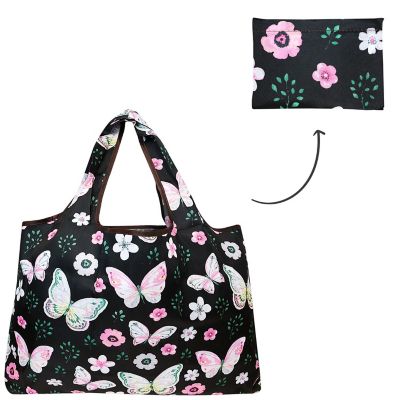 Wrapables Eco-Friendly Large Nylon Reusable Shopping Bags (Set of 3), Spring Garden Image 2