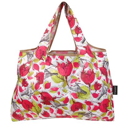 Wrapables Eco-Friendly Large Nylon Reusable Shopping Bags (Set of 3), Spring Garden Image 3
