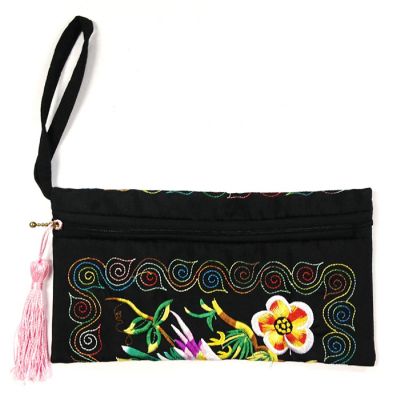 Wrapables Ethnic Embroidered Wristlet Clutch Purse Image 1
