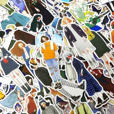 Wrapables Fashion Women People Vinyl Stickers for Water Bottles, Laptops 170pcs, Cosmo Women Image 3