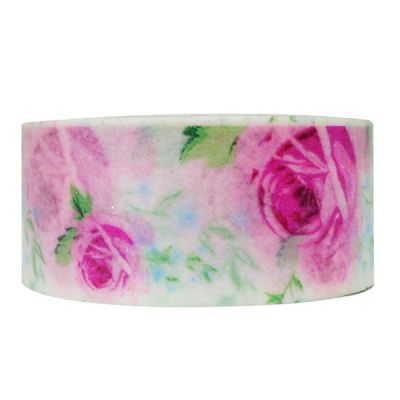 Wrapables Floral & Nature Washi Masking Tape, Sweet Rose Image 1