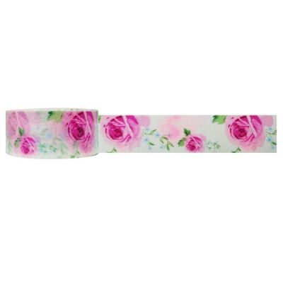 Wrapables Floral & Nature Washi Masking Tape, Sweet Rose Image 1