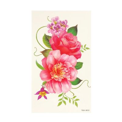 Wrapables&#174; Floral Temporary Tattoos Body Art Water Tattoos (8 Sheets), Roses & Peonies Image 3
