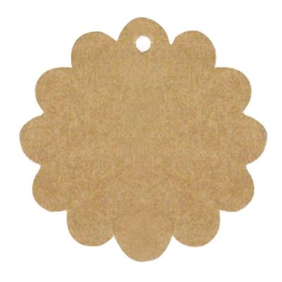 Wrapables Flower Gift Tags/Kraft Hang Tags with Free Cut Strings, (20pcs) Image 1